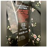 Topshop  Mini Dress Womens 8 Black Floral Long Sleeve Ruffle Collar Photo 11