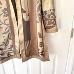 Jeanne Marc Collection Vintage Tan Brown Jacquard Floral Kimono Jacket XS 4/6 Photo 4