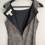 Maggy London  Dress Size‎ 6 Charcoal Gray w/leaf stitching. Photo 2
