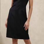 Banana Republic  Black Sculpted Knee Length Sheath Dress Sz.10 NWT Photo 0