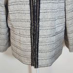  Silver and Black Blazer Size 12 Petite Kasper Dressy Collarless Blazer Photo 3