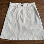 Sabina Musayev McKenna Mini Skirt High Rise Denim White Women’s Size S Photo 0