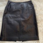 H.I.P. SIENA 100% Leather Skirt long 23” waist 30” 36” excellent condition size 10 Photo 8