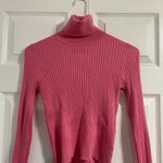 ZARA Bubble Gum Pink Ribbed Crop Turtleneck Sweater Photo 2