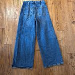 ZARA high rise flat front wide leg crop jeans 2 Photo 8