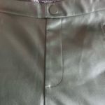 ZARA  Green Faux Leather Skinny Pants Photo 9