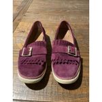 Vionic  Loafers Purple Suede 8.5‎ Cambridge VS316 Fringe Slip On Buckle Photo 2