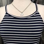 Old Navy NWT-  High-Neck Ruffle-Hem Striped Maxi Dress Photo 2