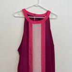 Torrid 3 Plus Size Georgette Halter Tank Berry Pink Colorblock Sleeveless Blouse Photo 4