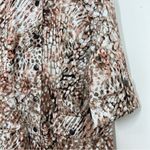 Chico's Chico’s Tan Peach Animal Print Snap Front 3/4 Sleeve Shirt Jacket Photo 5