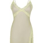 SKIMS NWT  romance lace slip dress Silk  XS Sage ( SOLD OUT) Rare Photo 0