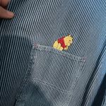 Disney  Vintage Overall Shorts The Pooh Winnie Denim XL Photo 2