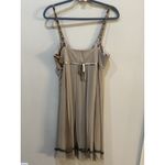 Vintage 90s Sue Wong Nocturne 100% Silk Beaded Dress Size 10 Tan Photo 5