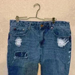 Cotton On The boyfriend patch jeans sz 10 dark wash casual comfy high waisted Photo 1