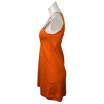 ZARA  Women's Orange Knit Sleeveless Square Neck Mini A-Line Tank Dress Size S Photo 1
