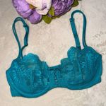 Victoria's Secret NEW Victoria’s Secret Teal Lace Unlined Demi Bra Photo 0