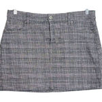 American Eagle  Black and White Plaid Mini Skirt Size 14 Preppy Plaid Skirt Photo 0
