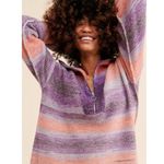 Anthropologie  Daily Practice Half Zip Tunic Sweater Dress Size Small Purple Pink Photo 7