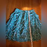Sunny Leigh  Ruffled Brown and Teal Venetian Paper Skirt, Size 6 Photo 3