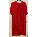 Mother of Bride Drop Waist Short Sleeve Layered V Photo 5