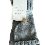 A New Day Women's Light Charcoal Gray Knit Flip Top Gloves - NWT Photo 0