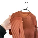 Lululemon Rest Less Pullover In Grid Warp Date Brown / Desert Sun Photo 4