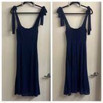 Reformation Twilight Midi Dress Danube Navy Blue 2 Photo 4