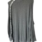 Free People NEW Movement Snow Drift Lace Up Sweater Pullover Grey White XS Photo 2