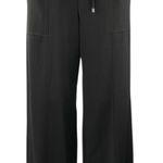 ZARA  Women's Black Drawstring High Rise Wide Leg Baggy Trousers Pants Size XS Photo 0