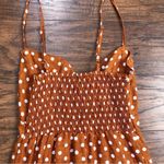 Faithfull the Brand • Fiscardo Polka Dot Midi Dress brown white linen Anthro Photo 13