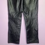 Tommy Hilfiger Y2K Black Leather Pants Women Size 4S Straight Leg Rodeo Western Photo 6