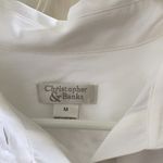 Christopher & Banks FINAL MARKDOWN  embroidered front blouse med Photo 2