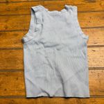 Brandy Melville Light Blue Ribbed Tank Top Cropped Photo 4