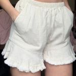 Umgee NWT Beige Ruffle Shorts Photo 0