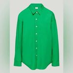 Wilfred Free Women's Green Cotton Long Sleeve Button Down Shirt Top Size 2XL Photo 1