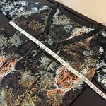 Custo Barcelona  Tiger and floral print 100%Silk tunic dress, long sleeve, size S Photo 10