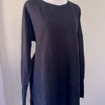 st. john's bay St. John’s Bay Black Ribbed Relaxed Fit Long Sleeve Pullover Sweater Photo 2