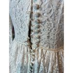 Wedding dress 1950s sheer lace sleeves white button back Photo 12