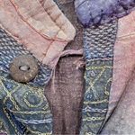 Vintage Patchwork Boho Jacket Embroidered Beaded Jacquard Tribal Cottagecore Size XL Photo 9