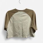 Converse  Chuck Taylor Crop Shirt in Tan and Cream Photo 2