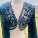 Niki Elegant Black Embroidered Women's Vintage Bolero Jacket Size M Photo 10