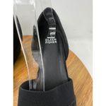 Eileen Fisher Black Suede Elastic Strap D'Orsay Block Heel Pumps Shoes 7.5 Photo 3