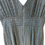 Mac Duggal  Size 6 Blue Beaded Empire Waist Column Midi Cocktail Dress 93649 NWT Photo 9