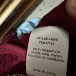 Skies Are Blue Burgundy Blouse Size Medium Photo 8