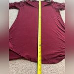 Zenana Outfitters 2/$12 Signature Women’s Burgundy Lace Short Sleeve Tunic Long Blouse M Photo 6