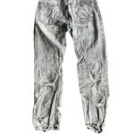 ZARA  Charcoal Denim distressed grey straight leg ripped denim jeans Photo 8