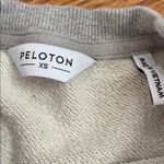 Peloton  Fabric-Mix Colorblock Pullover Sweatshirt Gray/Pink Drawcord Hem Size XS Photo 1