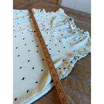 Perch Mint Green Ruffled‎ Sleeveless Blouse 2X XXL Polka Dot Button Up Top Shirt Photo 6