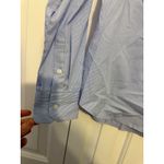 H&M blue and white striped women's dress shirt NEW 6 Photo 2