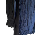 Hill House  Mila Navy Linen One Shoulder Mini‎ Dress Small Photo 4